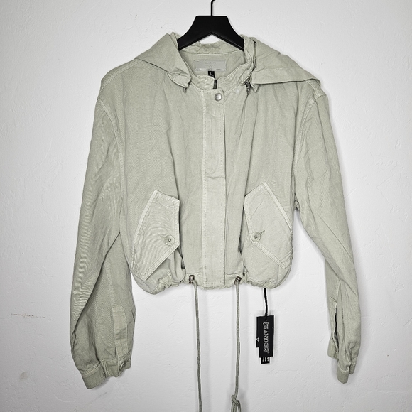 BLANKNYC Light Green Drawstring Jacket Removable Hood Size Large NWT - Picture 7 of 8